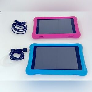 🔥 2 FOR 1 FIRE HD 8 KIDS EDITION TABLETS Previous Gen-8th with Cases/Chargers🔥